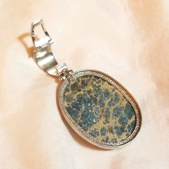 ALUMA Ocean Jasper Sterling Enhancer Pendant - Picture 6 of 8